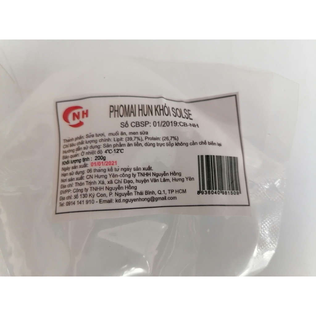 [200g] PHÔ MAI DÂY HUN KHÓI [Russia] SOLSE Smoked Cheese (hdl)