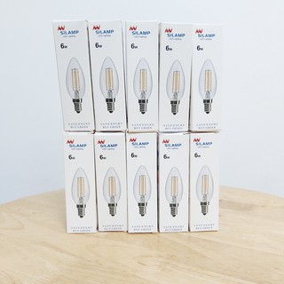 COMBO 10 BÓNG ĐÈN LED Dây Tóc Edison C35 6W E14