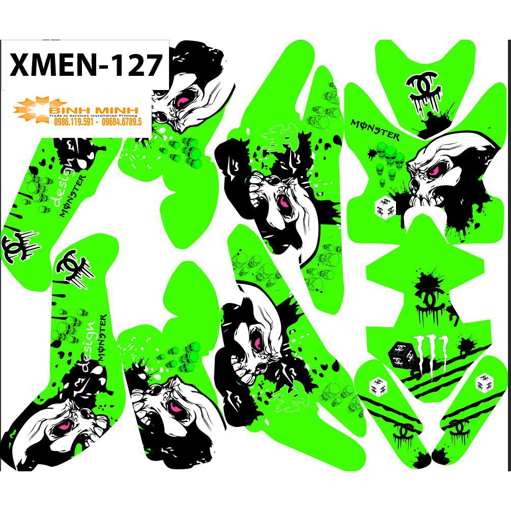 tem trùm xe điện xmen 127