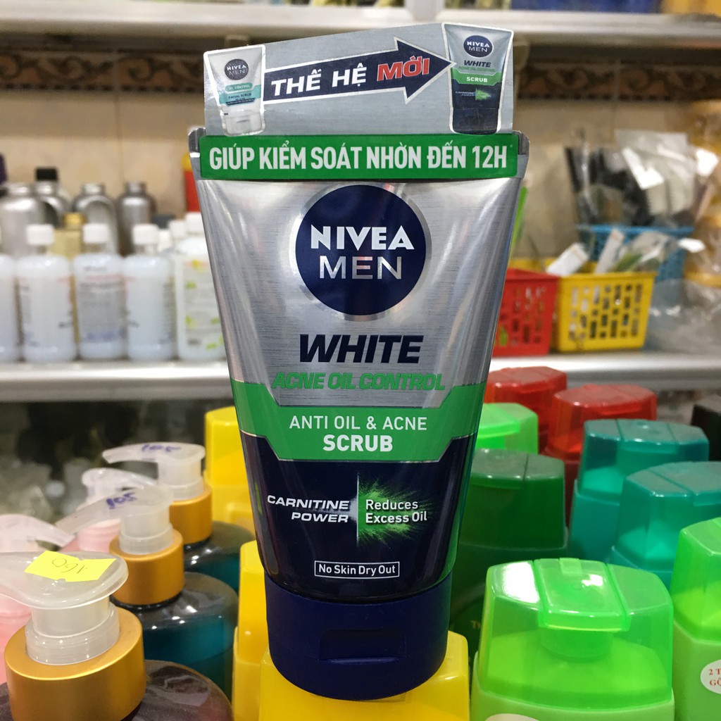 Sữa rửa mặt Nivea Men White Acne Oil Control 100g