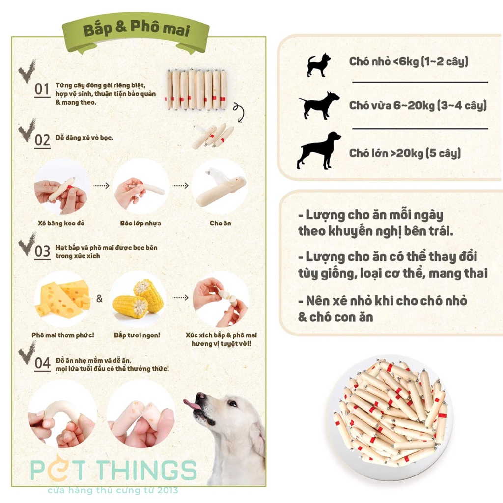Xúc xích cho chó mèo Bow Wow Hàn Quốc