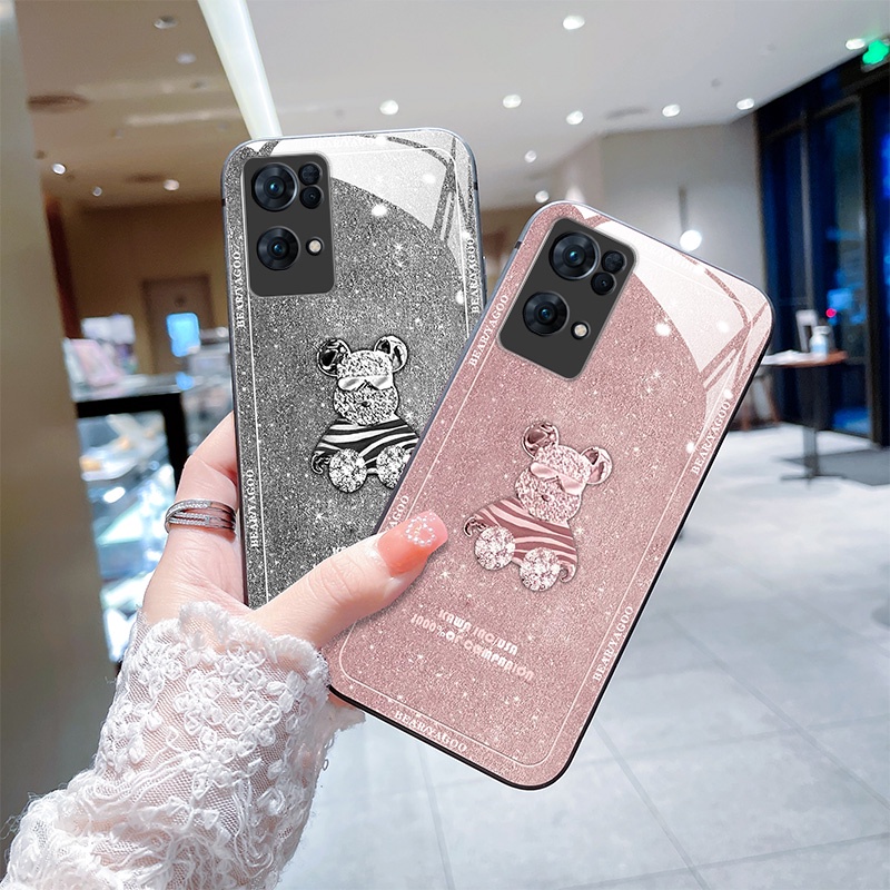 OPPO Reno7 Pro 5G/Reno5/6 Ốp Điện Thoại Mặt Gương Lấp Lánh Cho Find X3 Pro A9 2020 A5 A53 F11