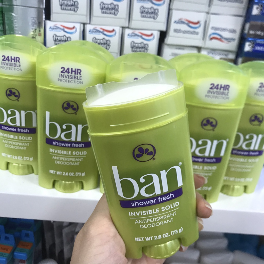 Lăn khử mùi sáp BAN Invisible Solid Antiperspirant Deodorant 73g