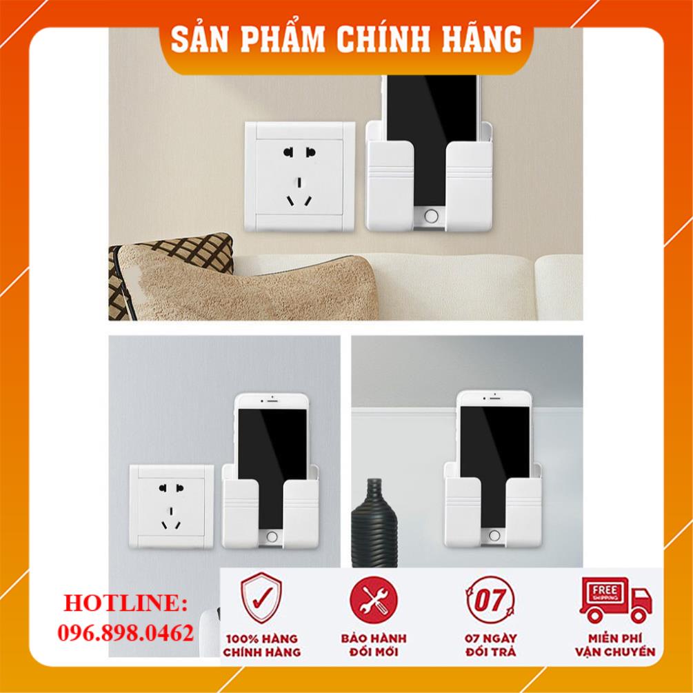 Kệ Dán Tường Để Điện Thoại, Remote - Giá Đỡ Sạc Điện Thoại Thông Minh Đa Năng Tiện Lợi