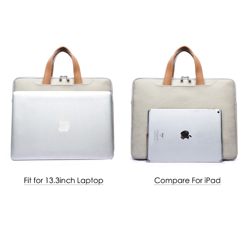 Túi đựng Laptop bằng da Pu nhám chống thấm nước 13 14 15 Inch cho nữ