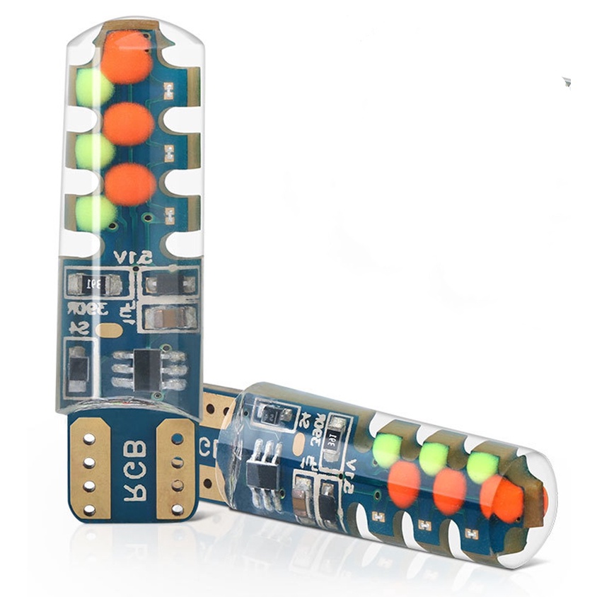 Bộ 2 led demi xi nhan T10 tự đổi màu xe máy 12V ( 1 cặp )