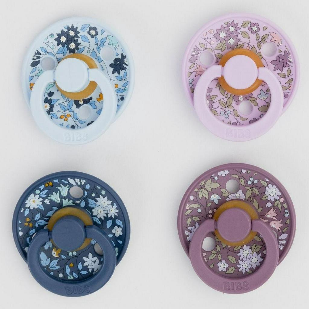 Ti giả Bibs Liberty Colour  núm tròn cao su Đan Mạch nhập khẩu chính hãng