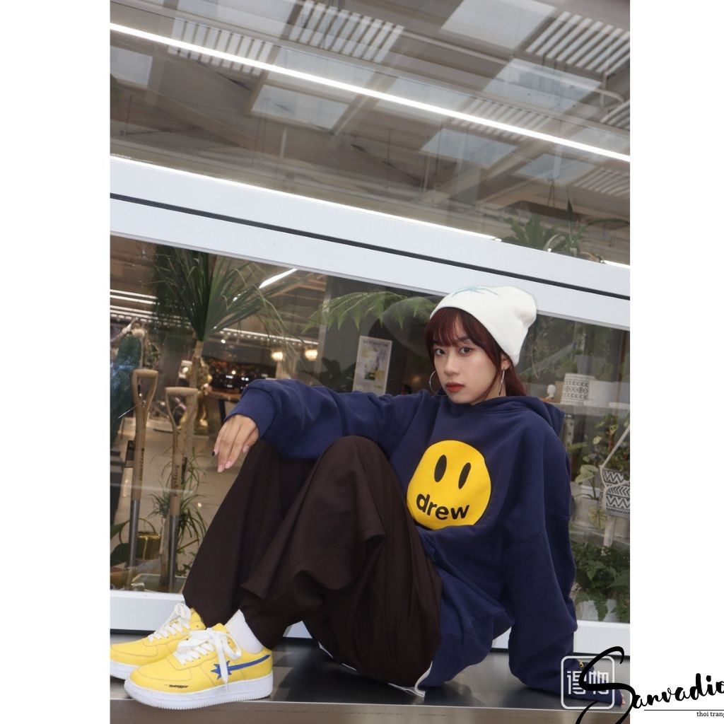 [Mã 12FASHIONSALE1 giảm 10K đơn 50K] Áo nỉ Hoodie Drew house mặt cười Unici shop, áo nỉ bông hoodie unisex nam nữ | WebRaoVat - webraovat.net.vn