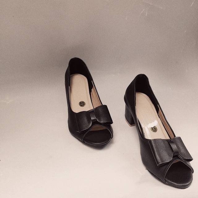 SIZE 34-42 Giày hở mũi nơ