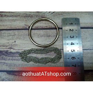 Dụng cụ ảo thuật dây chuyền ma thuật - vòng lớn dây mỏng thường - vòng và dây - vòng xuyên dây