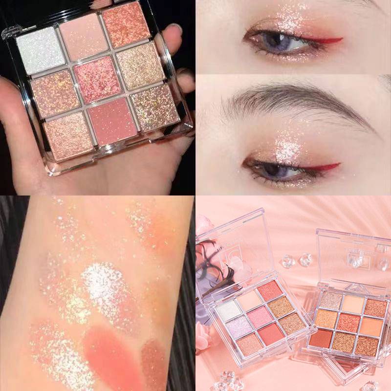 [Hàng mới về] Bảng Phấn Mắt Imagic 9 Màu Lì Và Màu Nhũ Ánh Kim Cương Tông Đất Nghỉ Mát Nhiệt Đới