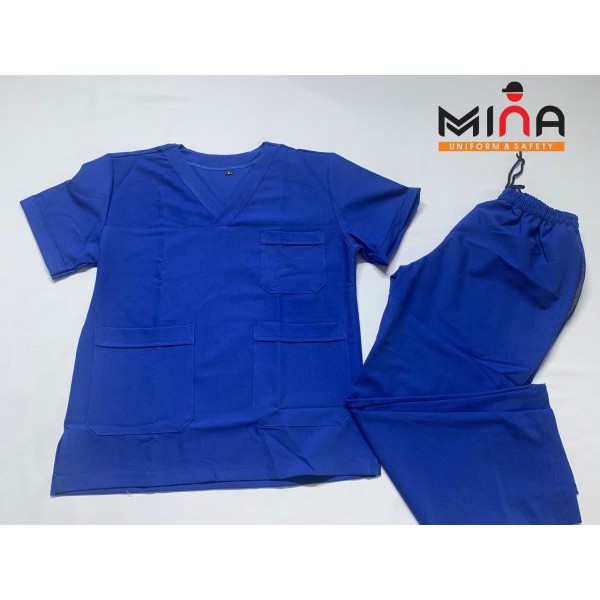 Bộ scrubs bác sĩ, quần áo y tế phẫu thuật - Màu Xanh bich đạm VẢI CAO CẤP (Có hình ảnh thực tế)