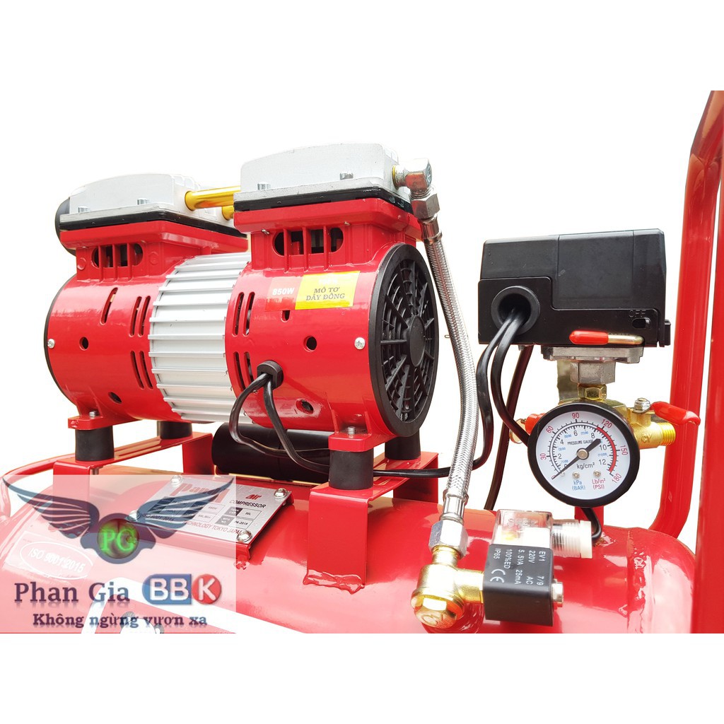 Máy nén khí không dầu 24h, máy phun sơn 100% dây đồng
