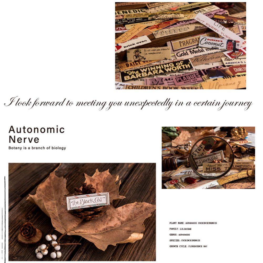 Bộ 100 Miếng Dán Dài Kiểu Cổ Điển 6 Kiểu Dùng Trang Trí Sổ Tay/ Đồ Thủ Công DIY