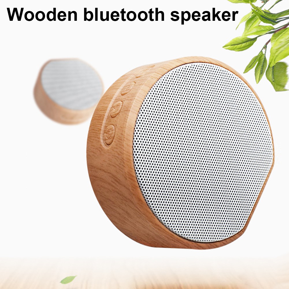 Loa Bluetooth Không Dây Bằng Gỗ Chất Lượng Cao Kèm Phụ Kiện