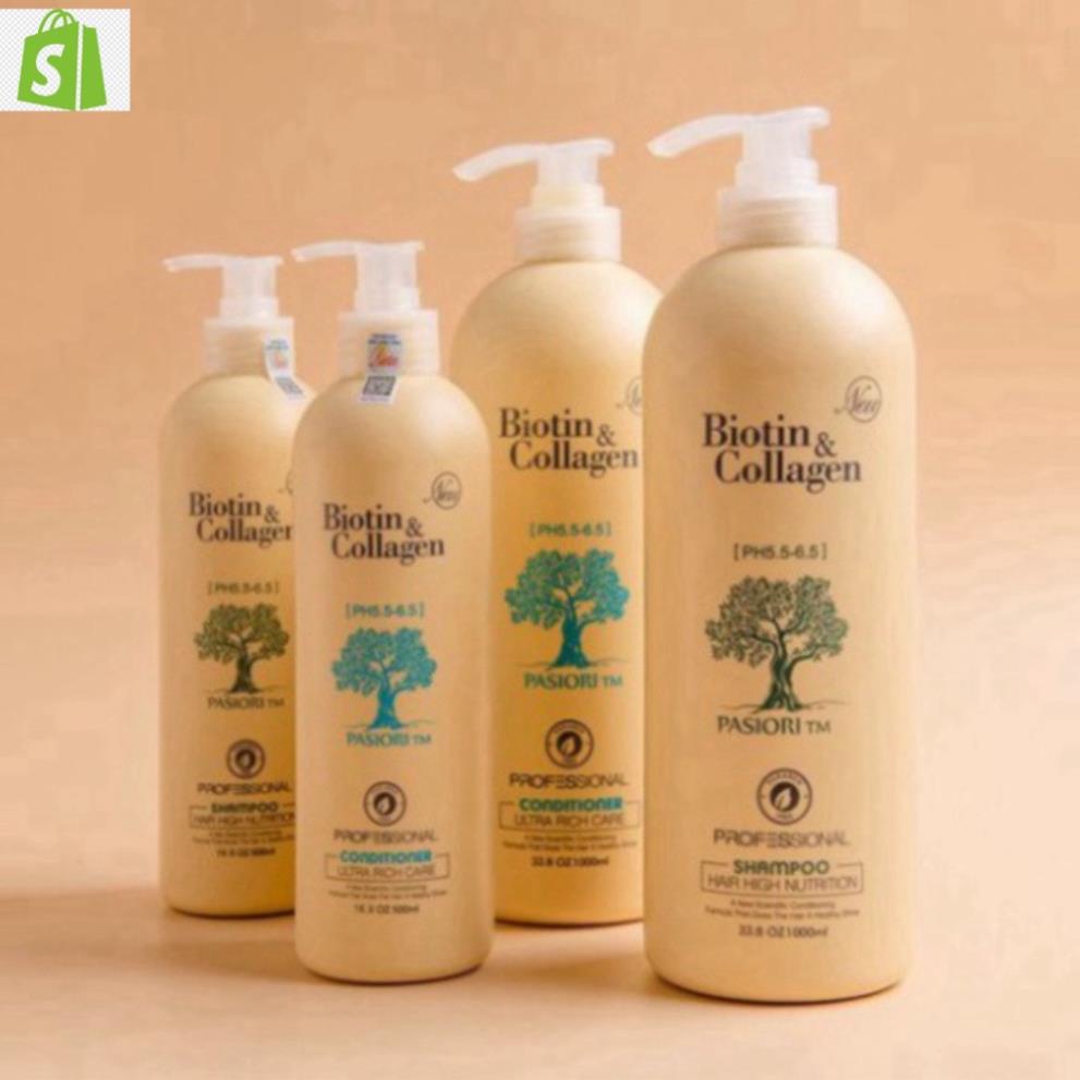 Cặp dầu gội xả Biotin Collagen Trắng 1000ml  - mypham.lavi