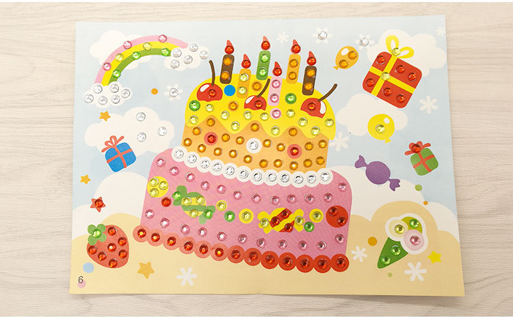 Children's Handmade DIY Diamond Art Crystal Sticker Paste Puzzle Birthday  Gift