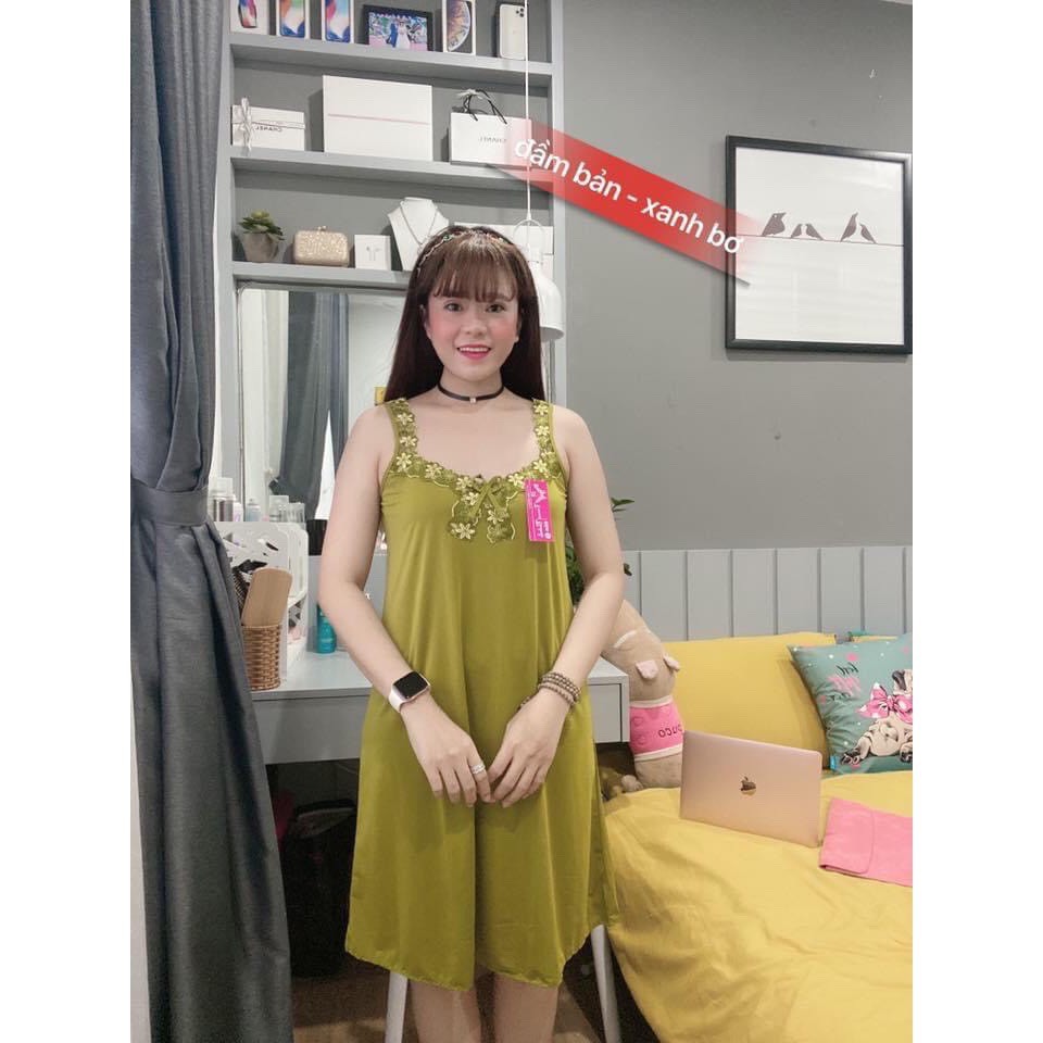 Đầm Ngủ Mặc Nhà 💖FREESHIP💖 Đầm Nữ Thun Lạnh 2 Dây Dễ Thương Dáng suông