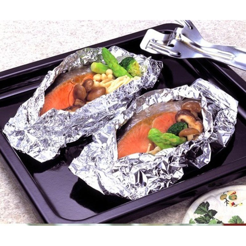 Giấy bạc màng nhôm nướng thực phẩm Seven Cooking Foil 25cm x 10 HO Hàn Quốc