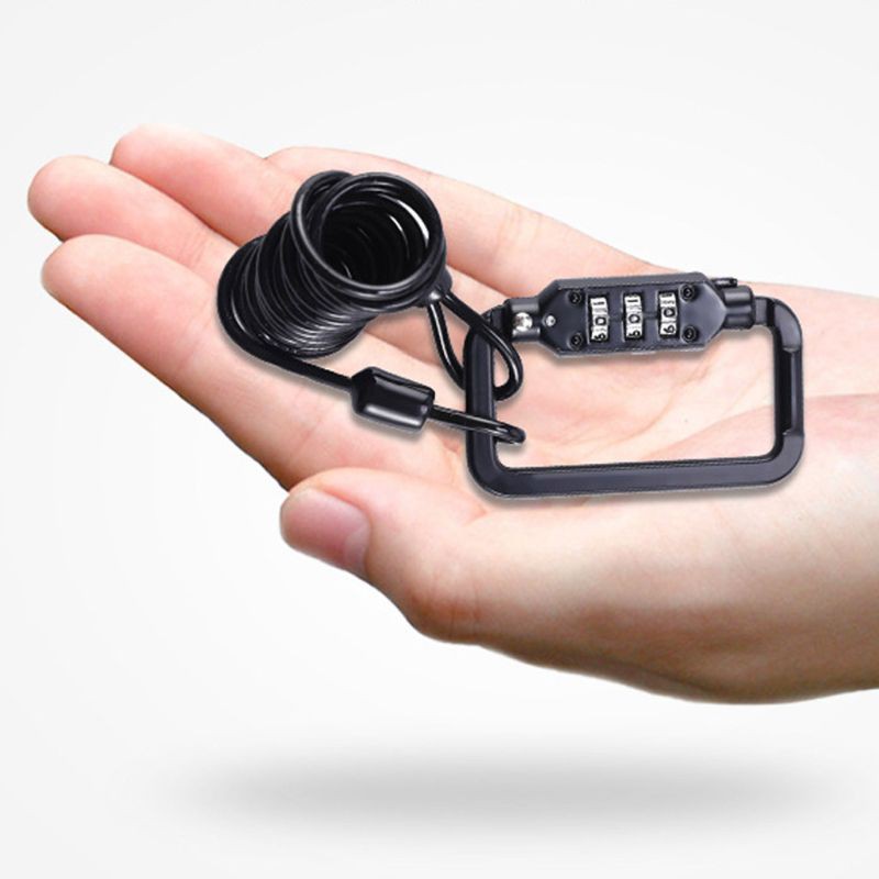 Khóa dây nón bảo hiểm xe đạp chống trộm 3 chữ số