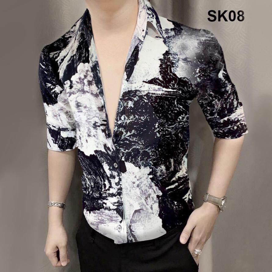 Áo sơ mi nam 4 mẫu hoa văn đẹp cao cấp | BigBuy360 - bigbuy360.vn