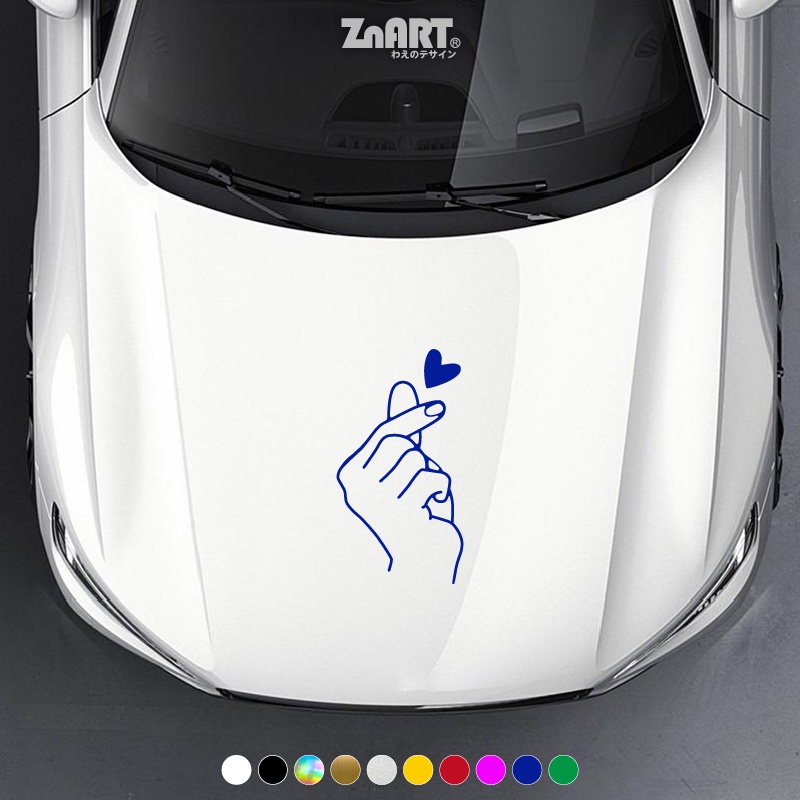 Miếng Dán Trang Trí Cửa Xe Hơi Bằng Vinyl Phản Quang Họa Tiết Trái Tim Độc Đáo