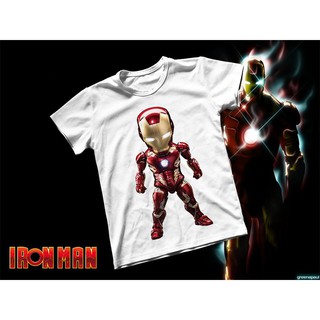 Áo thun Cotton Unisex - Movie - Iron Man - Mark XVI chibi