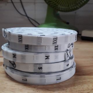 Cuộn mác vải dệt size và số 1000 cái