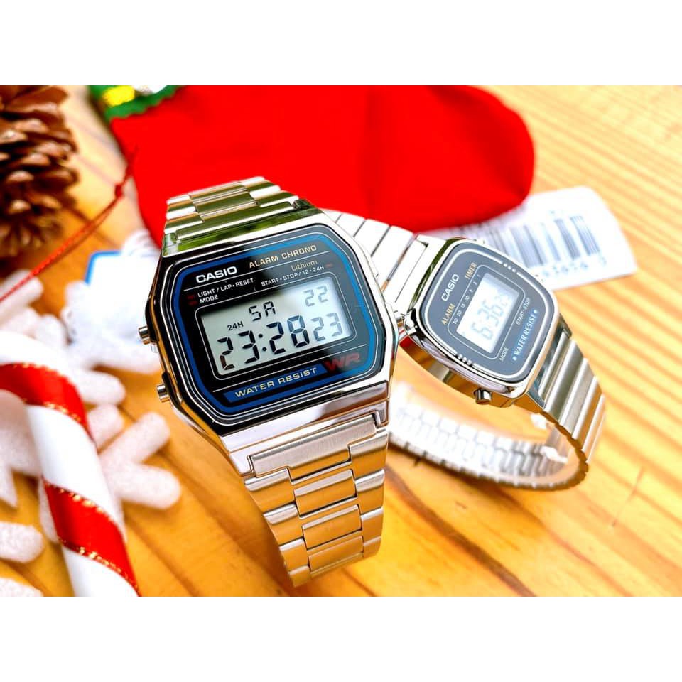 Đồng hồ Cặp đôi  nam nữ Casio A158WA-1DF ♥️LA670WA-1DF