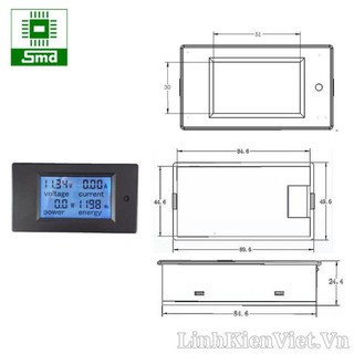 Công tơ điện tử DC 50A (PZEM-051 Kèm trở Shunt)