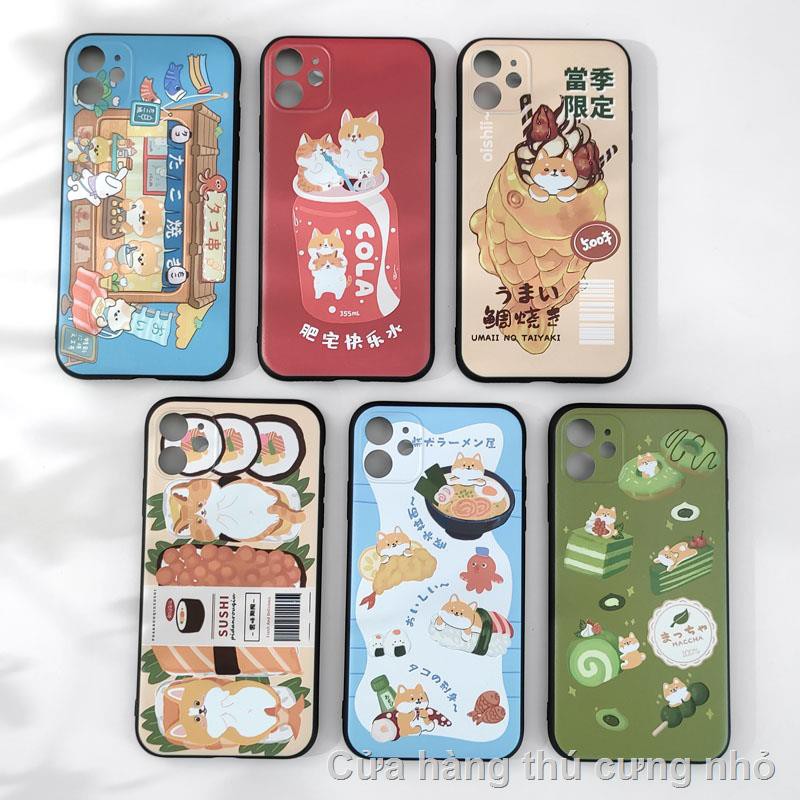 iphone case iphone 11✑♛12 Apples 11 Honor 30 mobile phone case 7xr8plus9se2 soft 9 Xiaomi 10 Huawei nova7 embossed p20p30p40 all-inclusive Corgi dog cat fun milk tea cola cute female funny