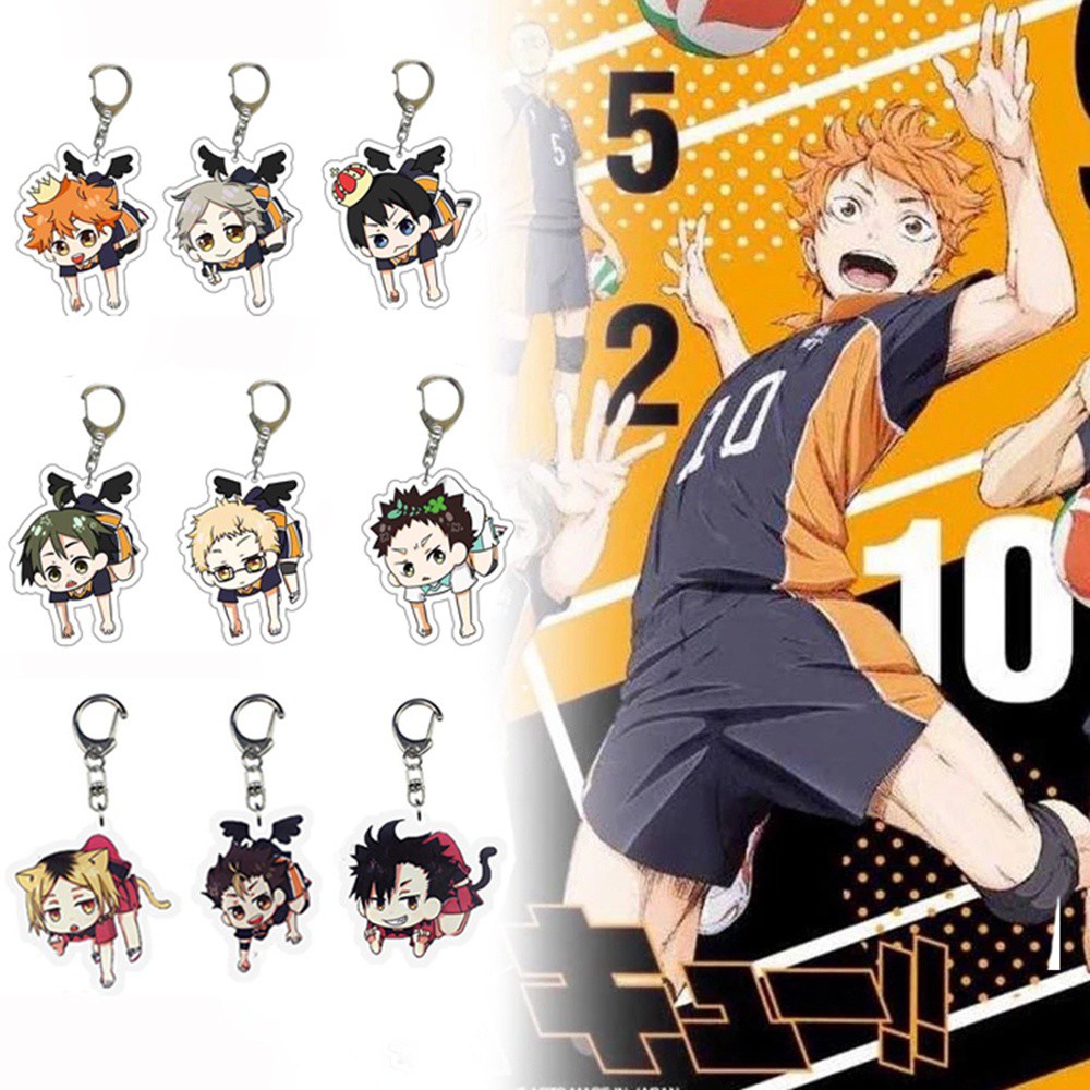 Móc Khóa Nhựa Acrylic Hình Anime Haikyuu Kozume Kenma Hinata Shoyo Yu Nishinoya 1