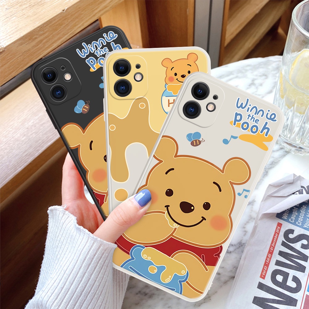 Ốp Điện Thoại Chống Rơi Họa Tiết Gấu Pooh Cho Samsung Galaxy A7 2018 A50 A30S A50S A30 A20 M10S A10S M01S