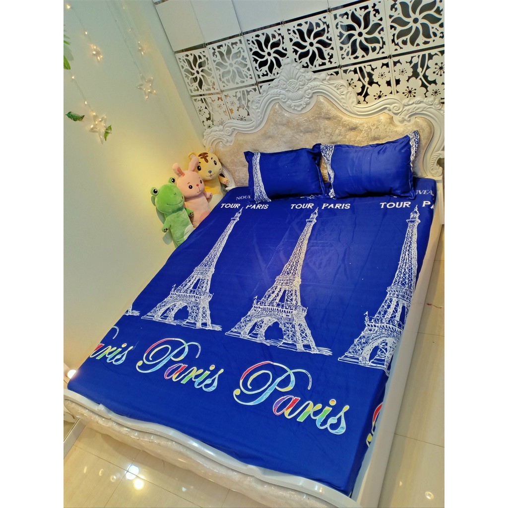 Bộ ga gối 💖m6/m8💖 drap giường poly, ga trải giường + 2 vỏ gối nằm đơn giản An Như Bedding | BigBuy360 - bigbuy360.vn