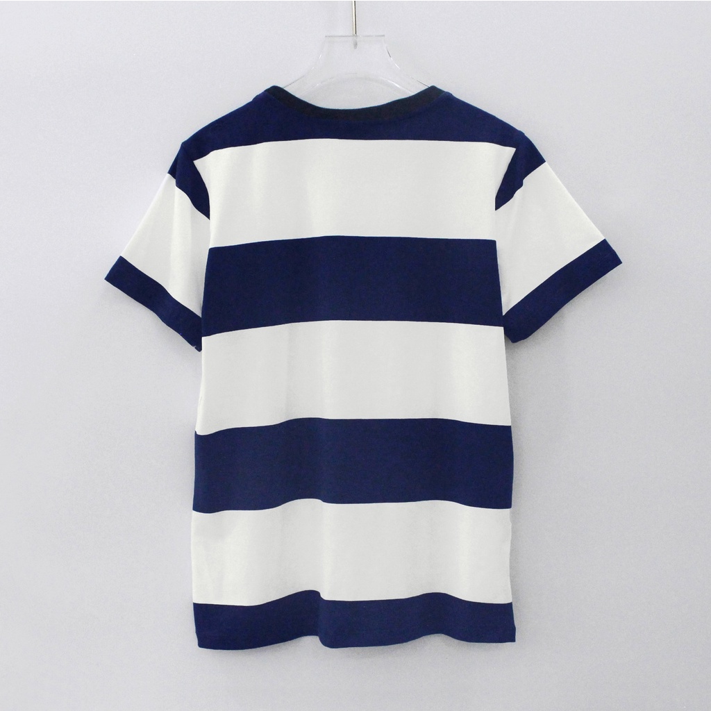 ÁO THUN ÁO PHÔNG LV VNXK SỌC XANH TRẮNG - COTTON 100% 4C FORM CHÂU ÂU