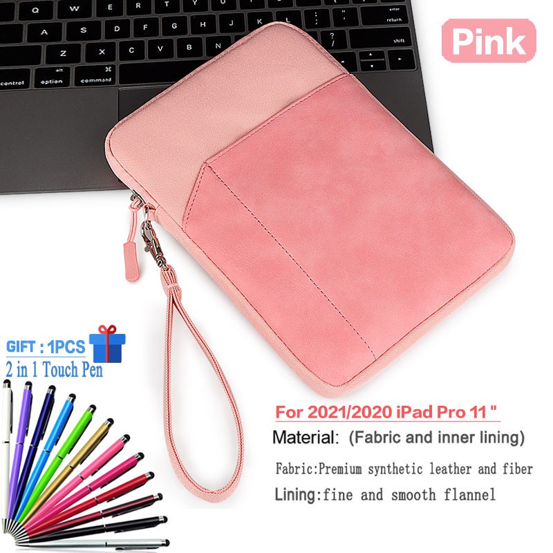Túi đựng máy tính bảng có dây khóa kéo chống sốc cho iPad M1 Pro 11 2021 iPad 11 inch thế hệ 1 2 3