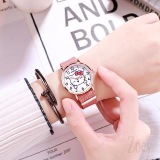 Đồng Hồ Nữ Mặt Tròn Trang Trí Hình Hoạt Hình Đáng Yêu 980