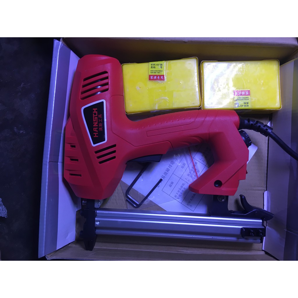 SÚNG BẮN ĐINH BÊ TÔNG _  DÙNG ĐIỆN 220V - màu cam