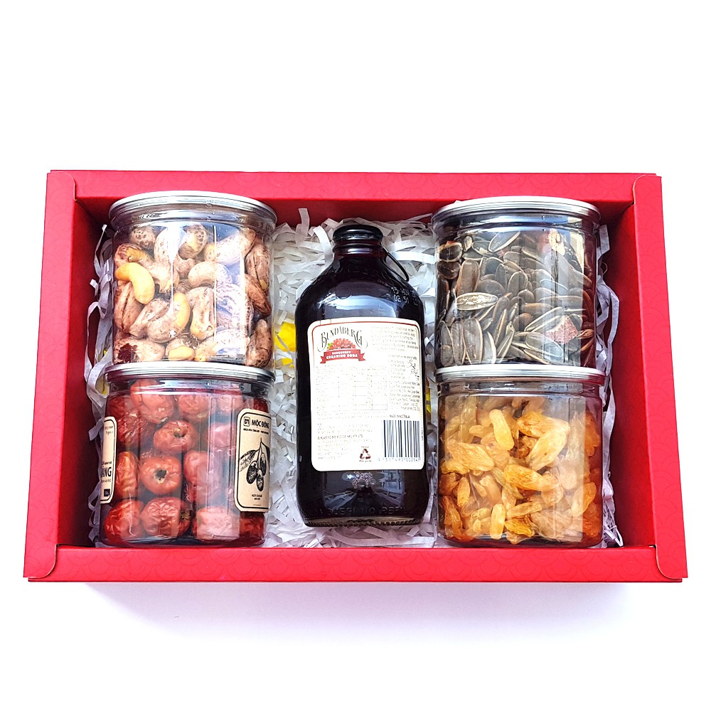 [Hộp quà Tết 2022] Khỏe Như Ý - HỘP QUÀ 5 MÓN QUẢ - HẠT – NƯỚC ÉP kèm túi giấy | BigBuy360 - bigbuy360.vn