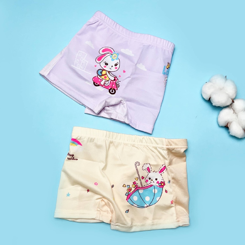 Quần chip đùi COTTON bé gái hoạt hình dễ thương 2-10 tuổi, quần chip dễ thương co giãn và thấm hút tốt