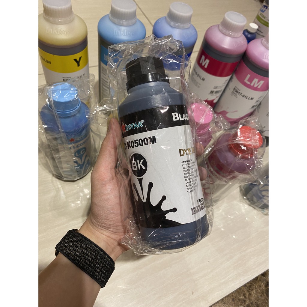 Bộ Mực Nước In Dye Epson FULL 6 màu| Cho máy in phun Epso.n ( 500ml )