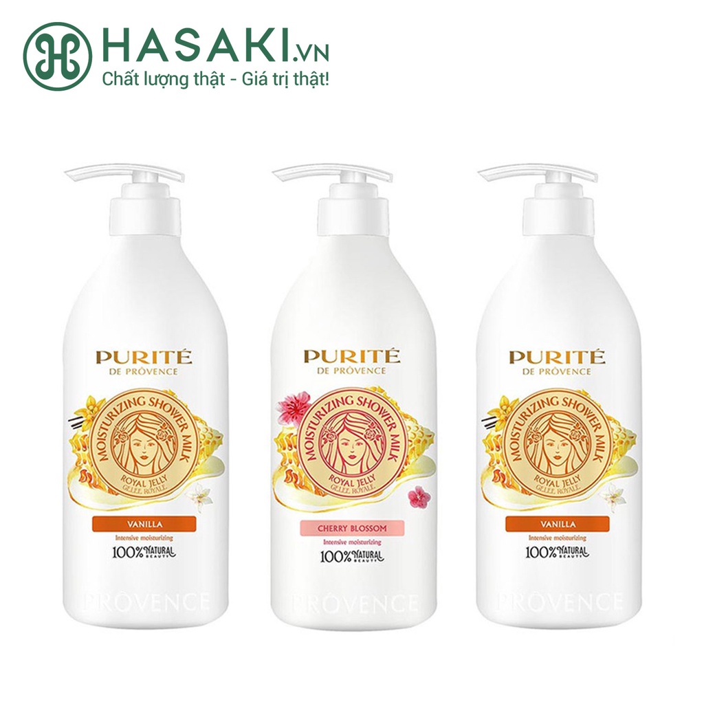 Sữa Tắm Purité Dưỡng Ẩm Sữa Ong Chúa Moisturizing Shower Milk Royal Jelly 850ml