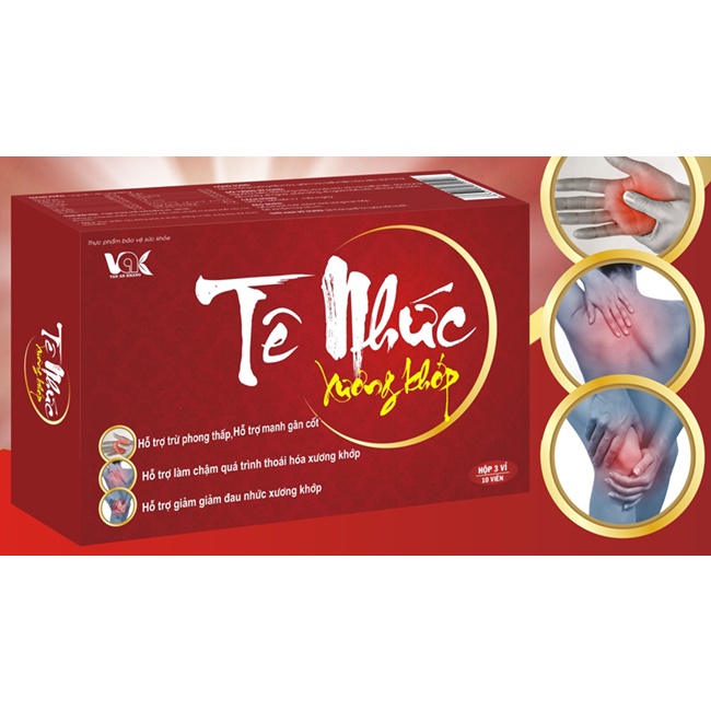 TÊ NHỨC XƯƠNG KHỚP – Hỗ trợ trừ phong thấp, hổ trợ mạnh gân cốt, chậm quá trinh thoái hóa khớp (30 viên)