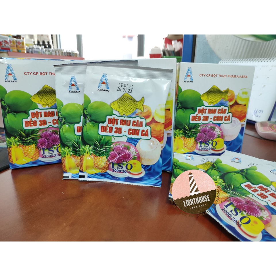 Bột rau câu dẻo 3D - Con Cá 15gr