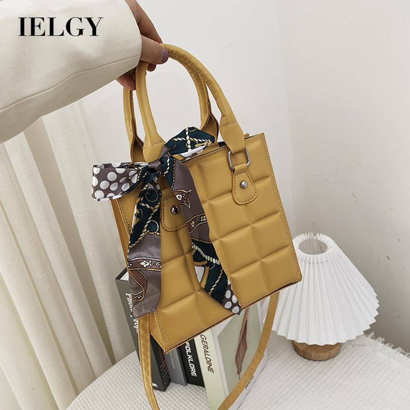 Túi đeo chéo IELGY sọc caro cột nơ thời trang giản dị cổ điển cho nữ