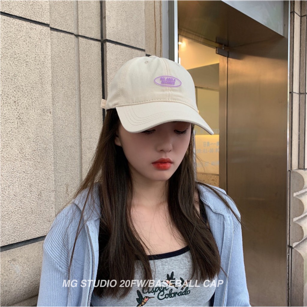 Mũ bóng chày MG STUDIO hoạ tiết tên nhãn hiệu nổi xinh xắn