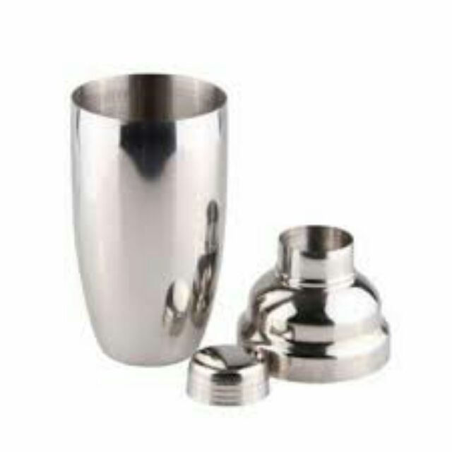 Bộ 2 sản phẩm định lượng pha chế shaker trà sữa Cocktail inox gồm bình lắc pha chế shaker và ca đong định lượng