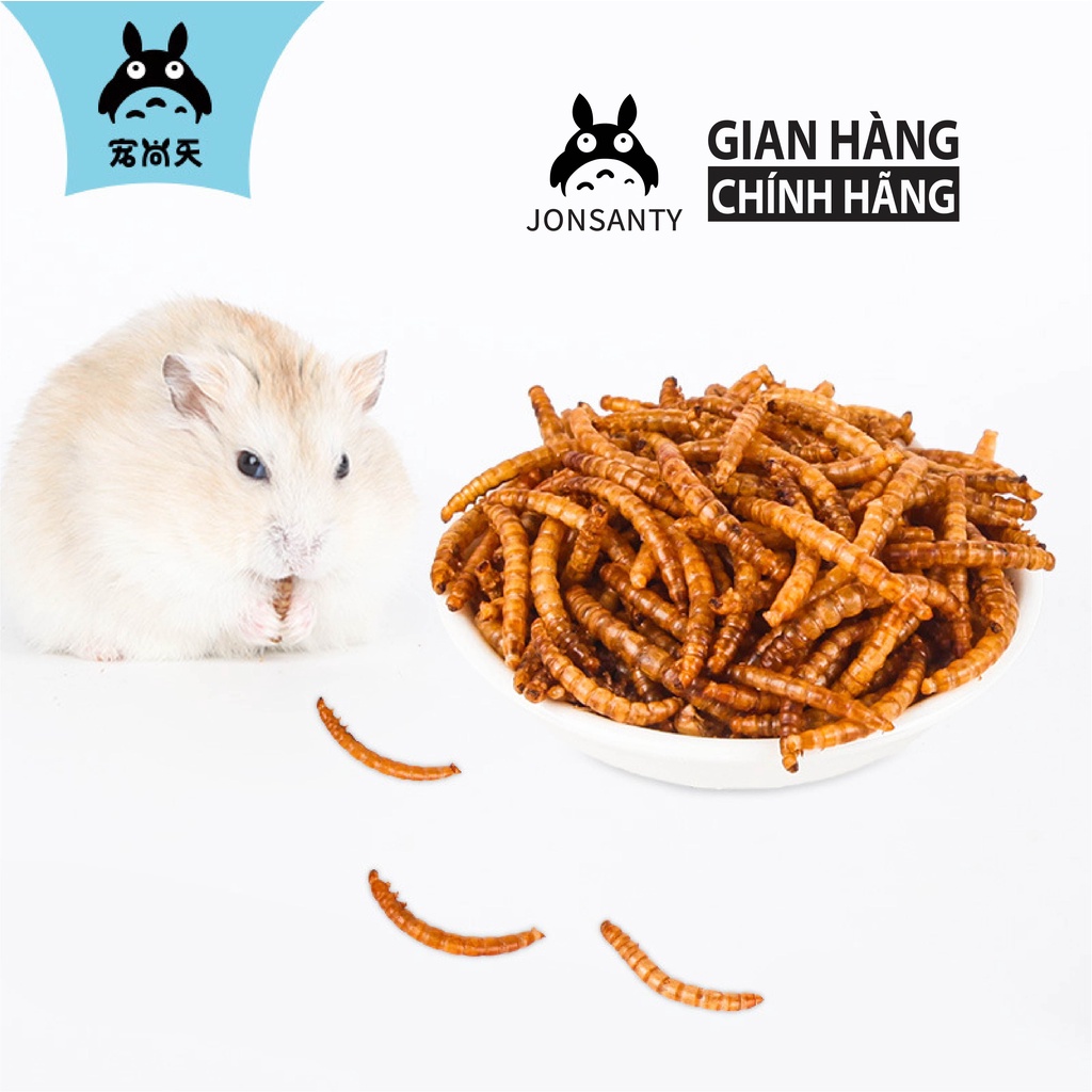 Sâu gạo sấy cho nhím, hamsrter, rùa cạn, sâu gạo cho chim, sáo mỏ ngà, sáo đá, họa mi hộp lớn 500ML hãng JONSANTY CST014
