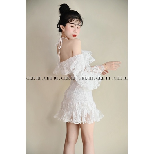 ( ẢNH THẬT - CEERI ) Váy ren cao cấp tay bèo