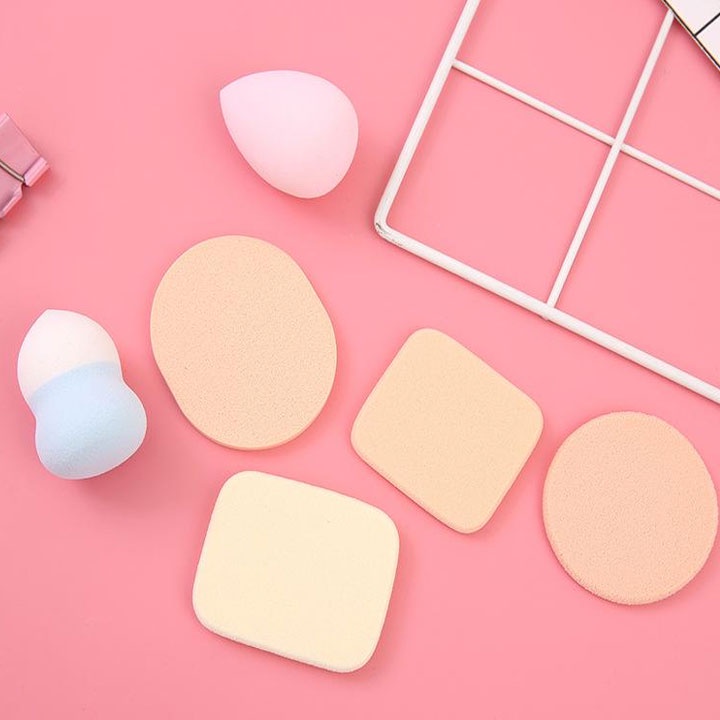 Mút Trang Điểm Mềm Mịn,Mút Tán Kem,Phấn Dễ Thương Set 6 Bông Mút Trang Điểm Tán Kem Nền Siêu Mềm Mịn Keli Nhẹ Nhàng, Mềm